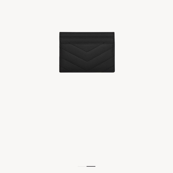 Ysl black card holder CASSANDRE MATELASSÉ CARD CASE IN GRAIN DE POUDRE LEATHER - Picture 2 of 2
